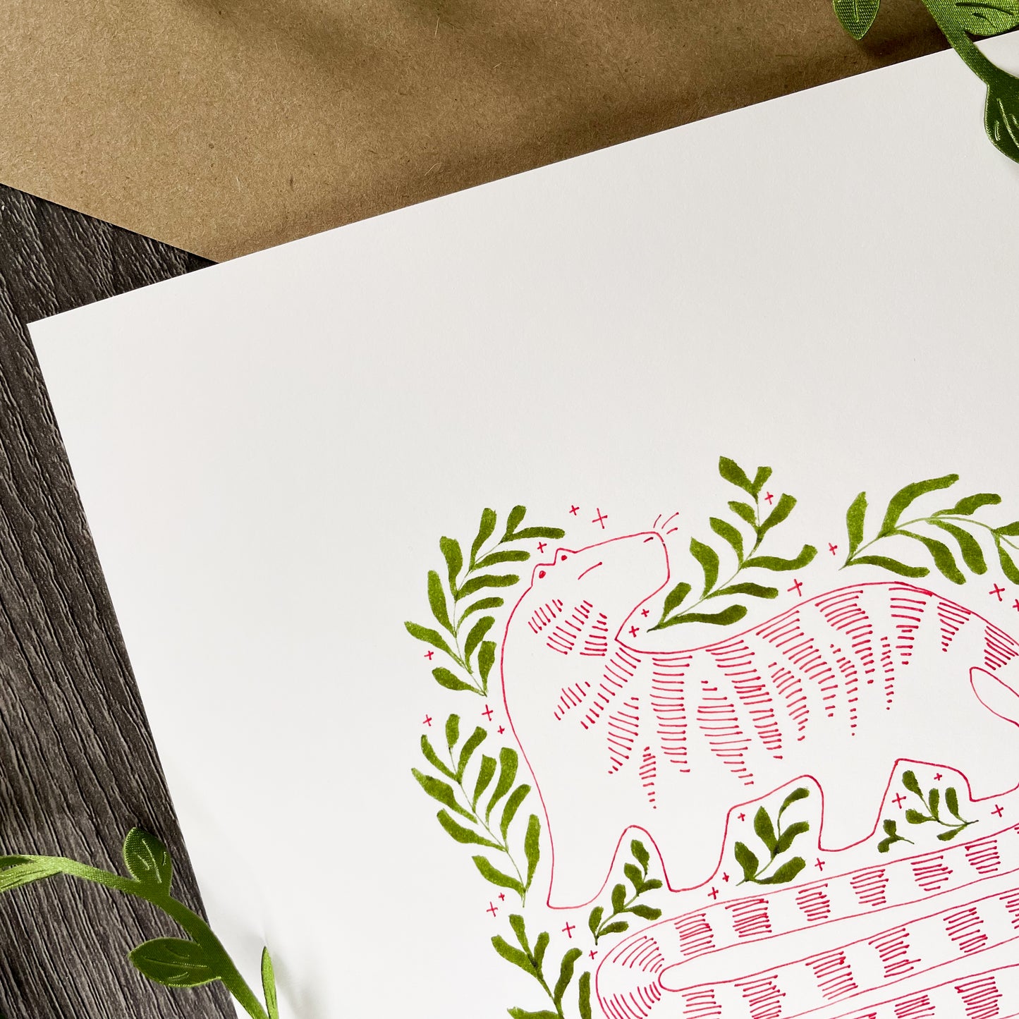 Long-Tailed Tiger Art Print