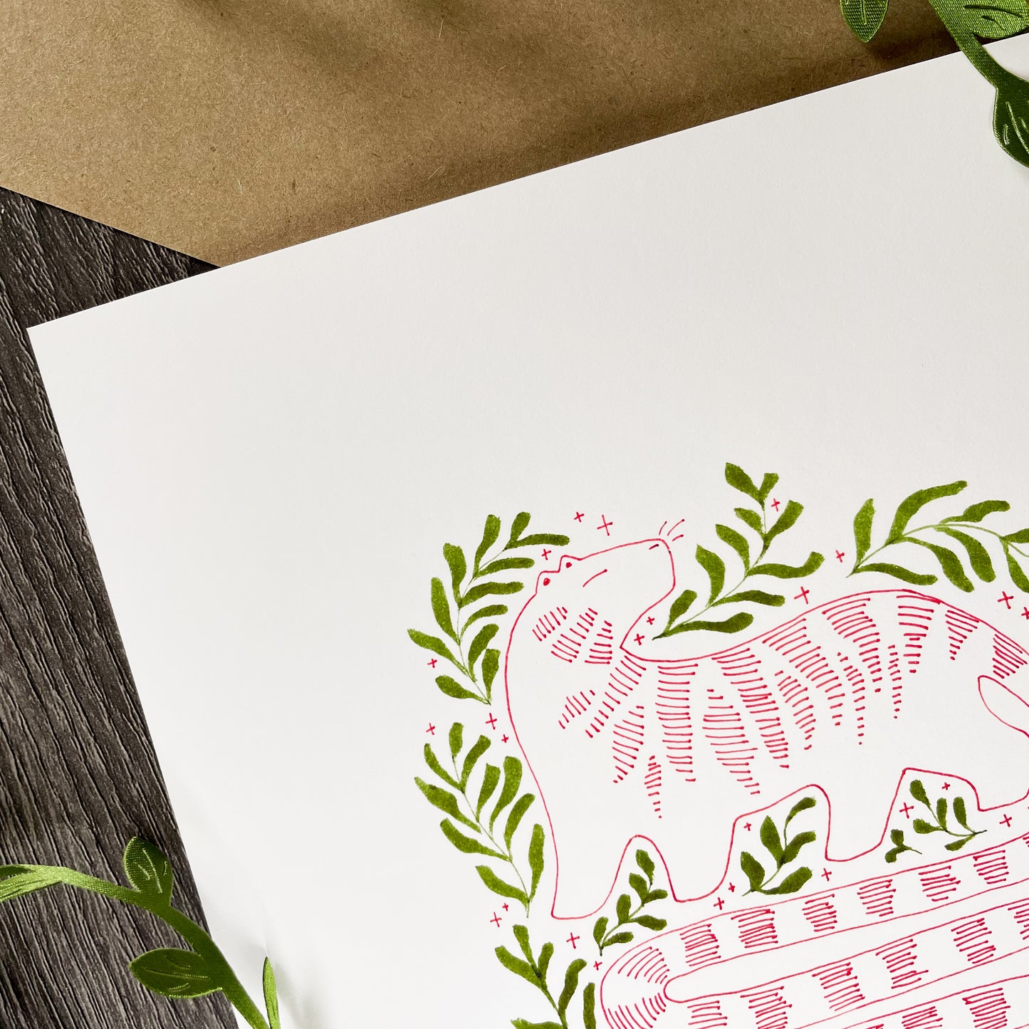 Long-Tailed Tiger Art Print