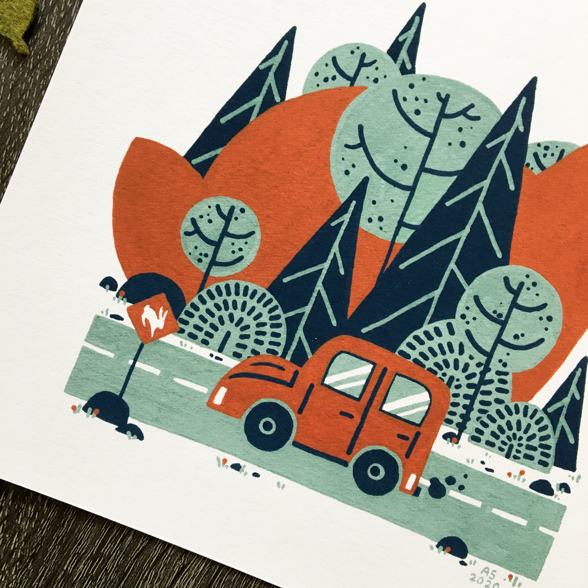 red rabbit: passing by art print