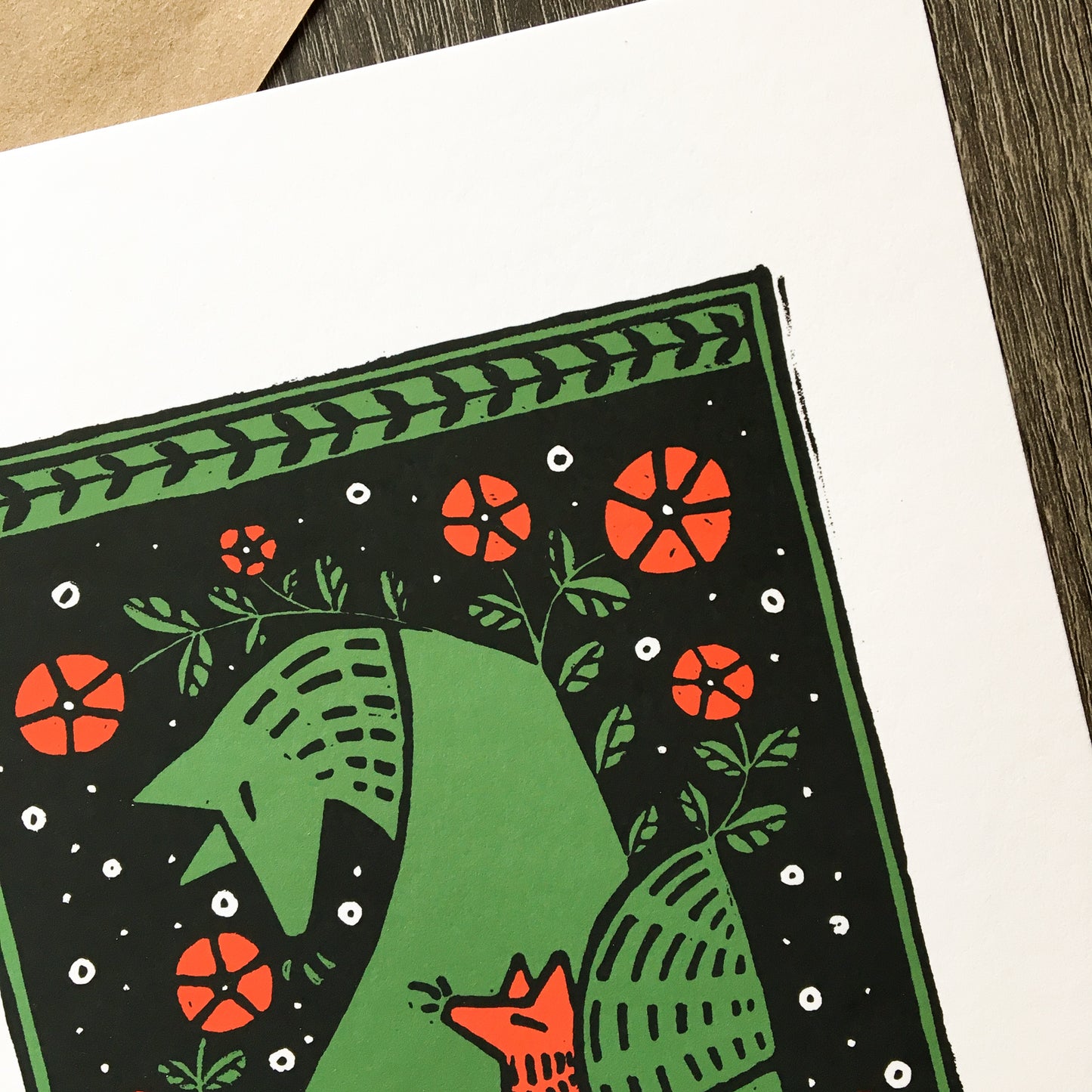 poppy foxes art print