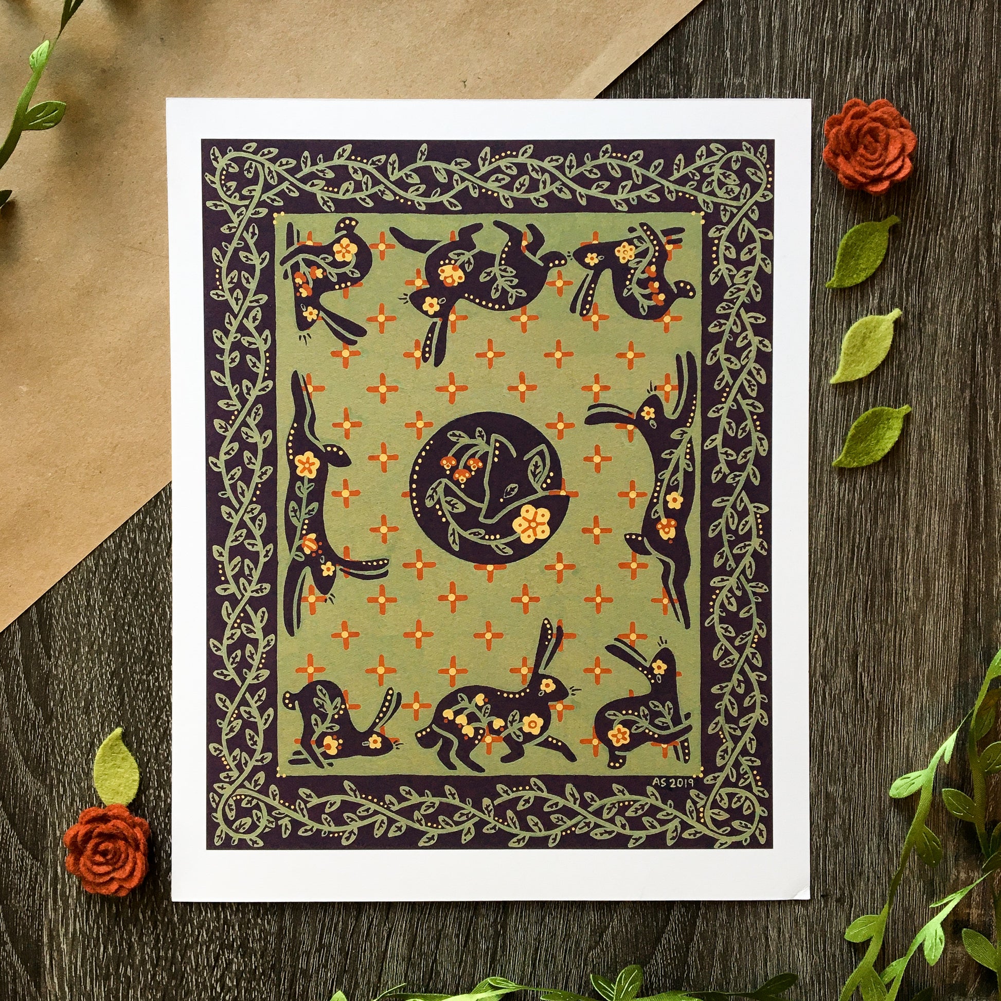 rabbit dreams art print