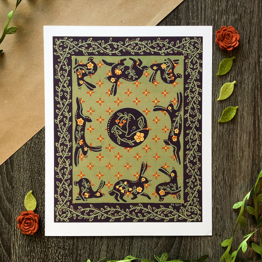 rabbit dreams art print