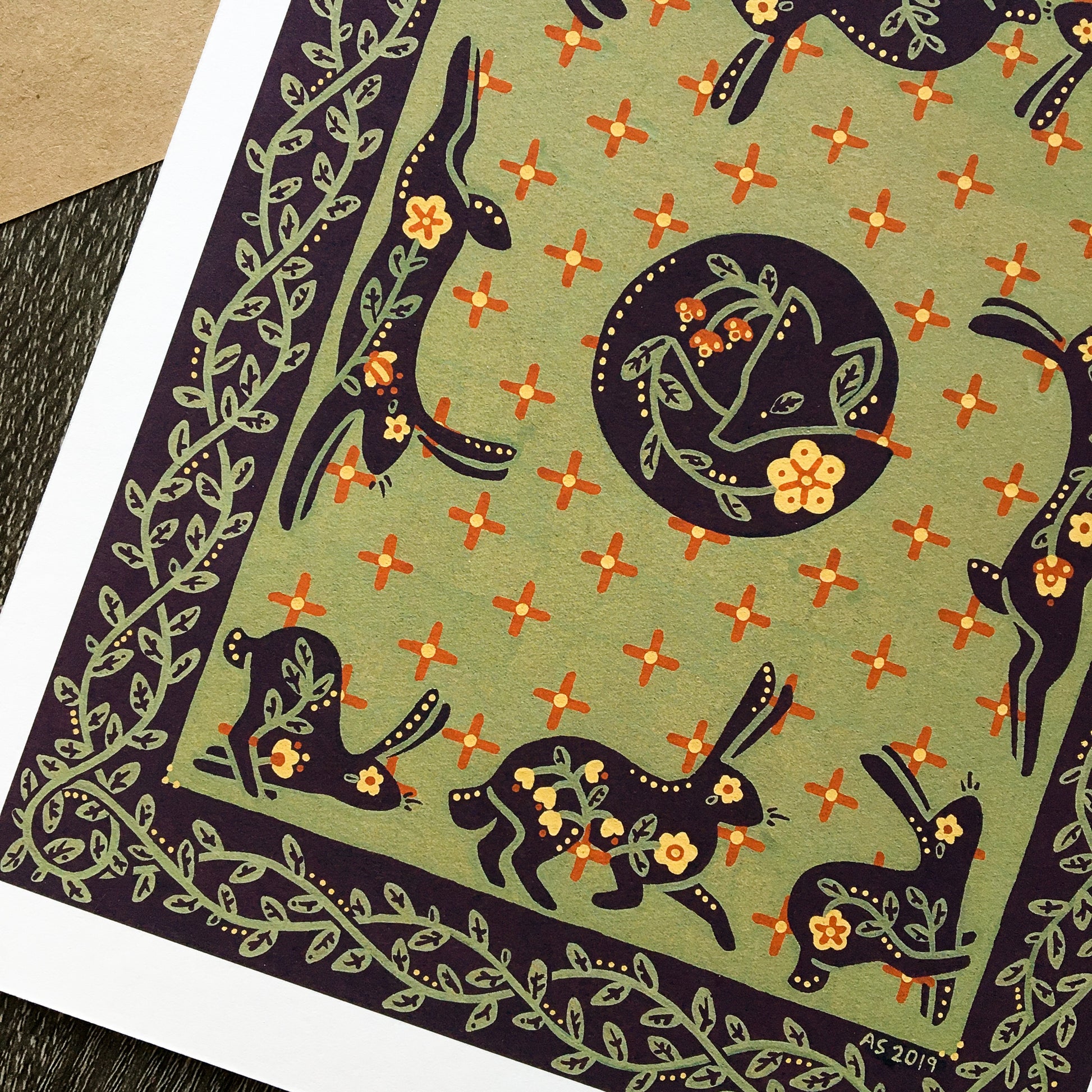 rabbit dreams art print
