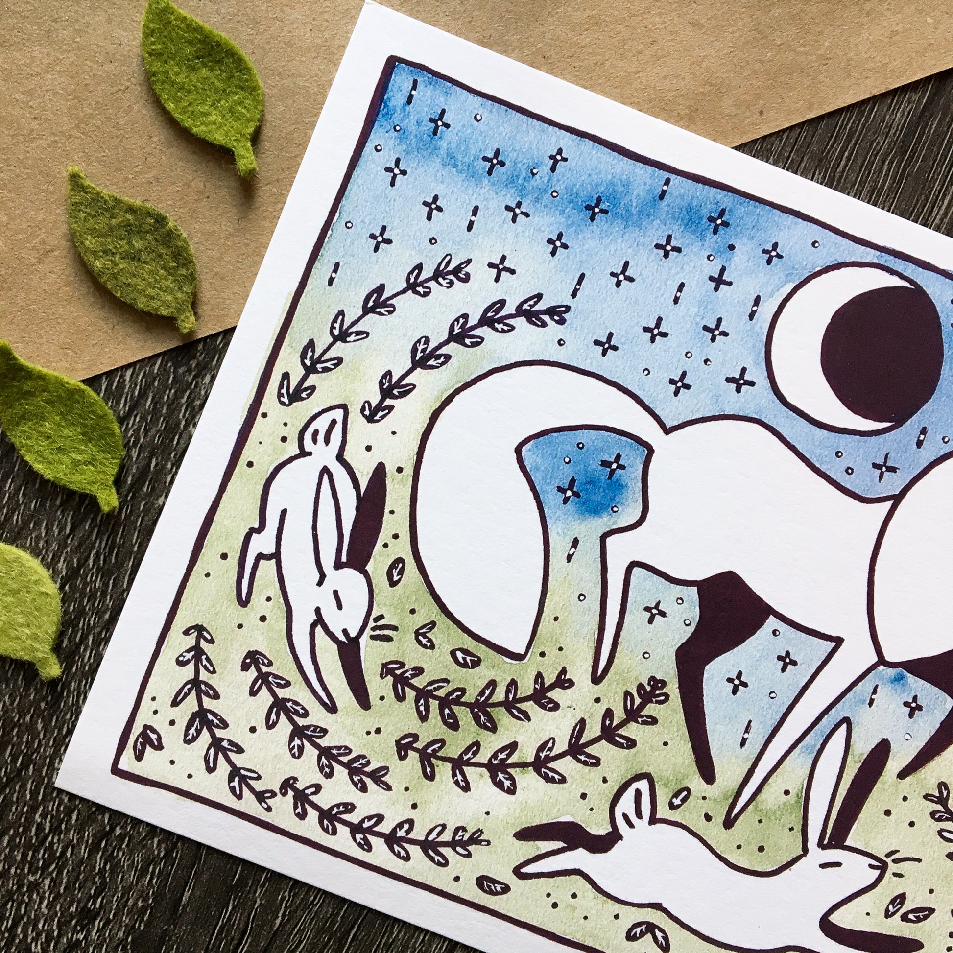 rabbit dance art print