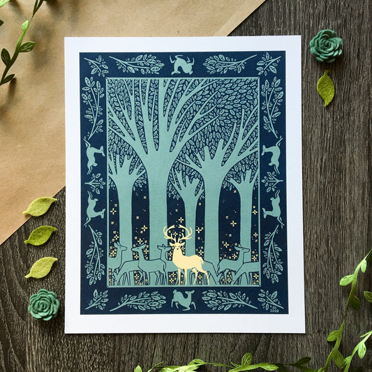 woods full of stardust art print