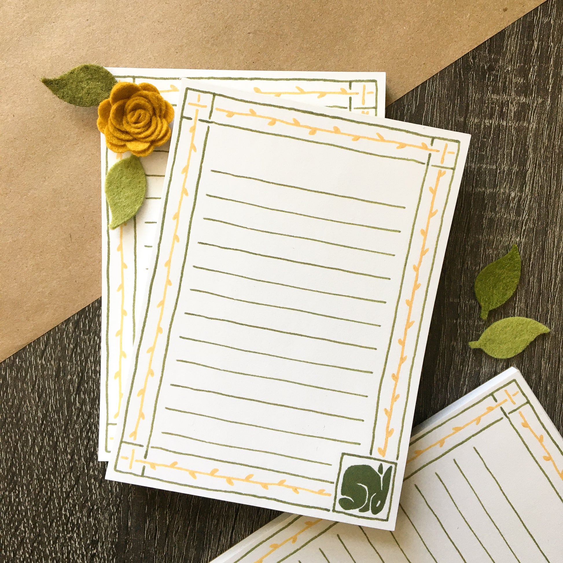 fox and rabbit memo pad rabbit