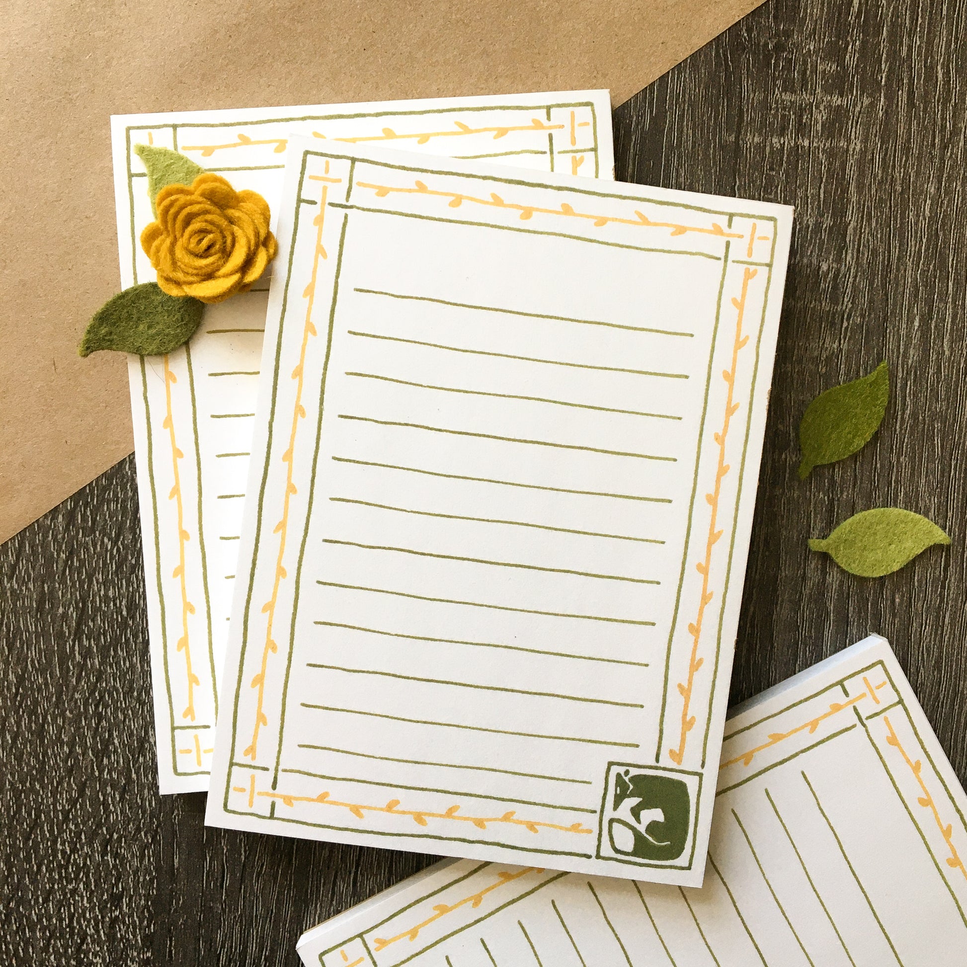 fox and rabbit memo pad fox
