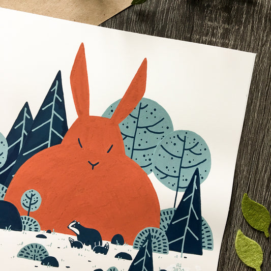 red rabbit: first meeting original art