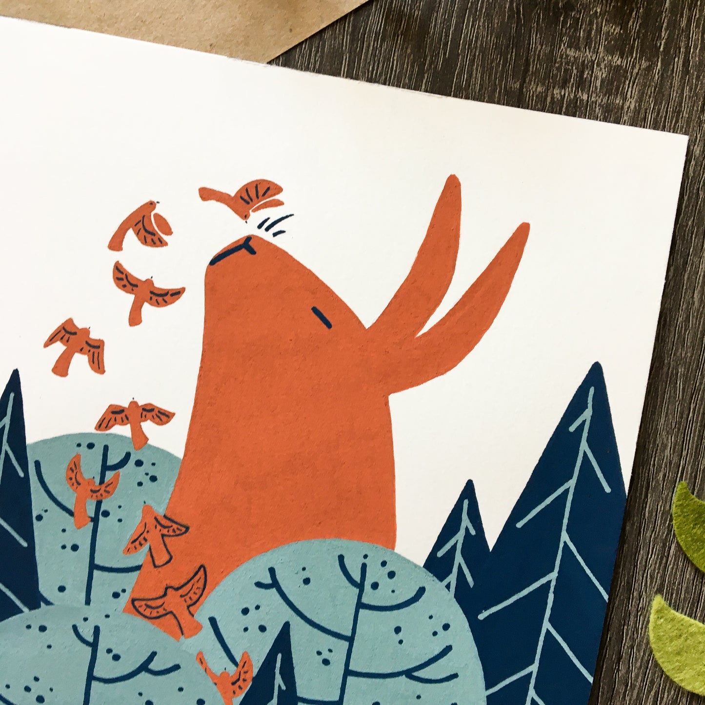 red rabbit: morning news original art