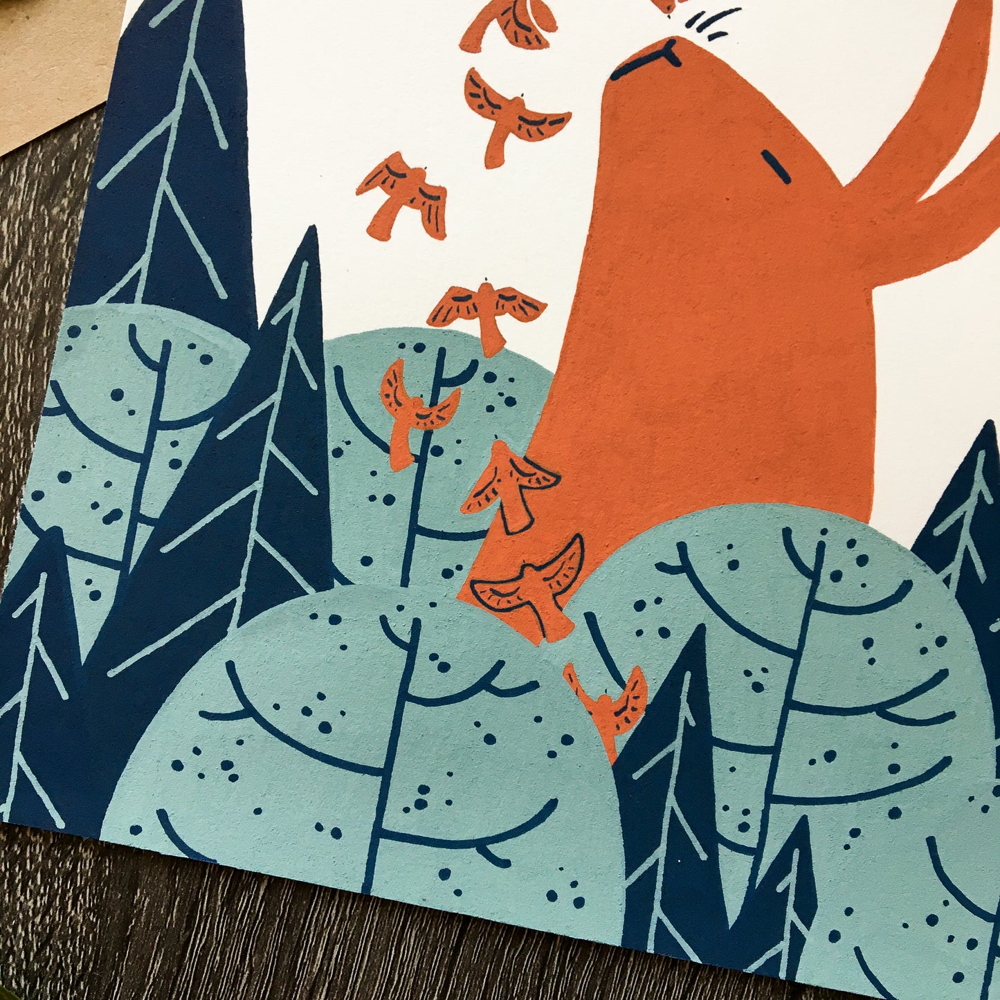 red rabbit: morning news original art