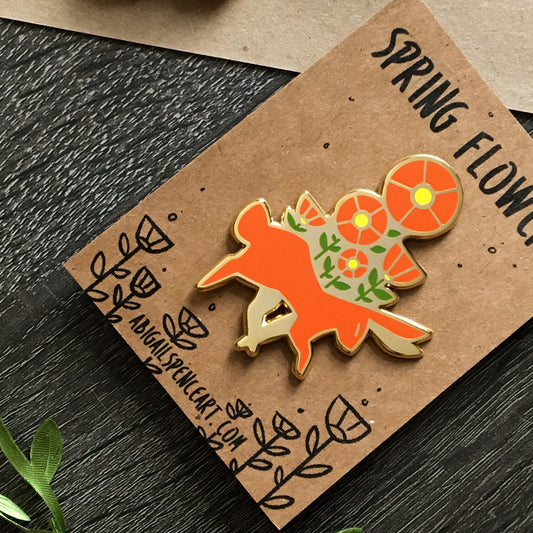 spring flowers enamel pin seconds