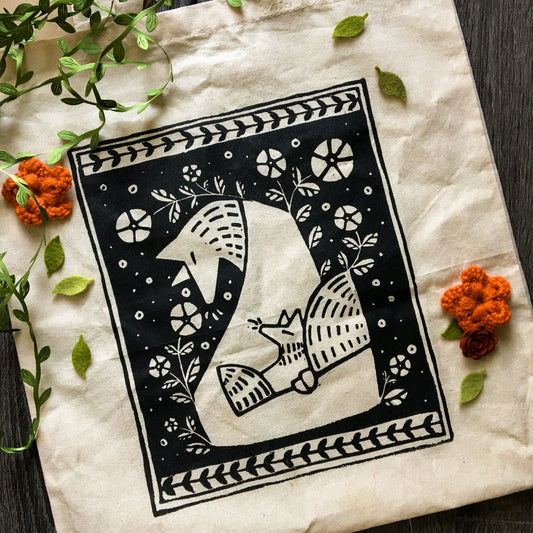 Poppy Fox Tote Bag