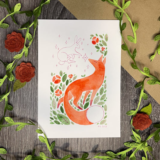 Rabbit's Gift Art Print