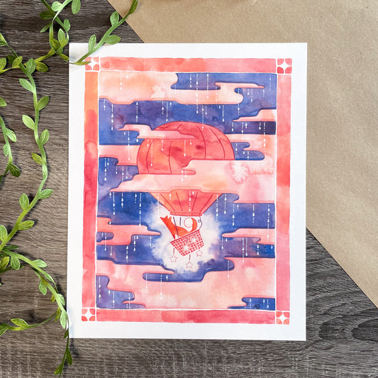 Sunset Showers Art Print