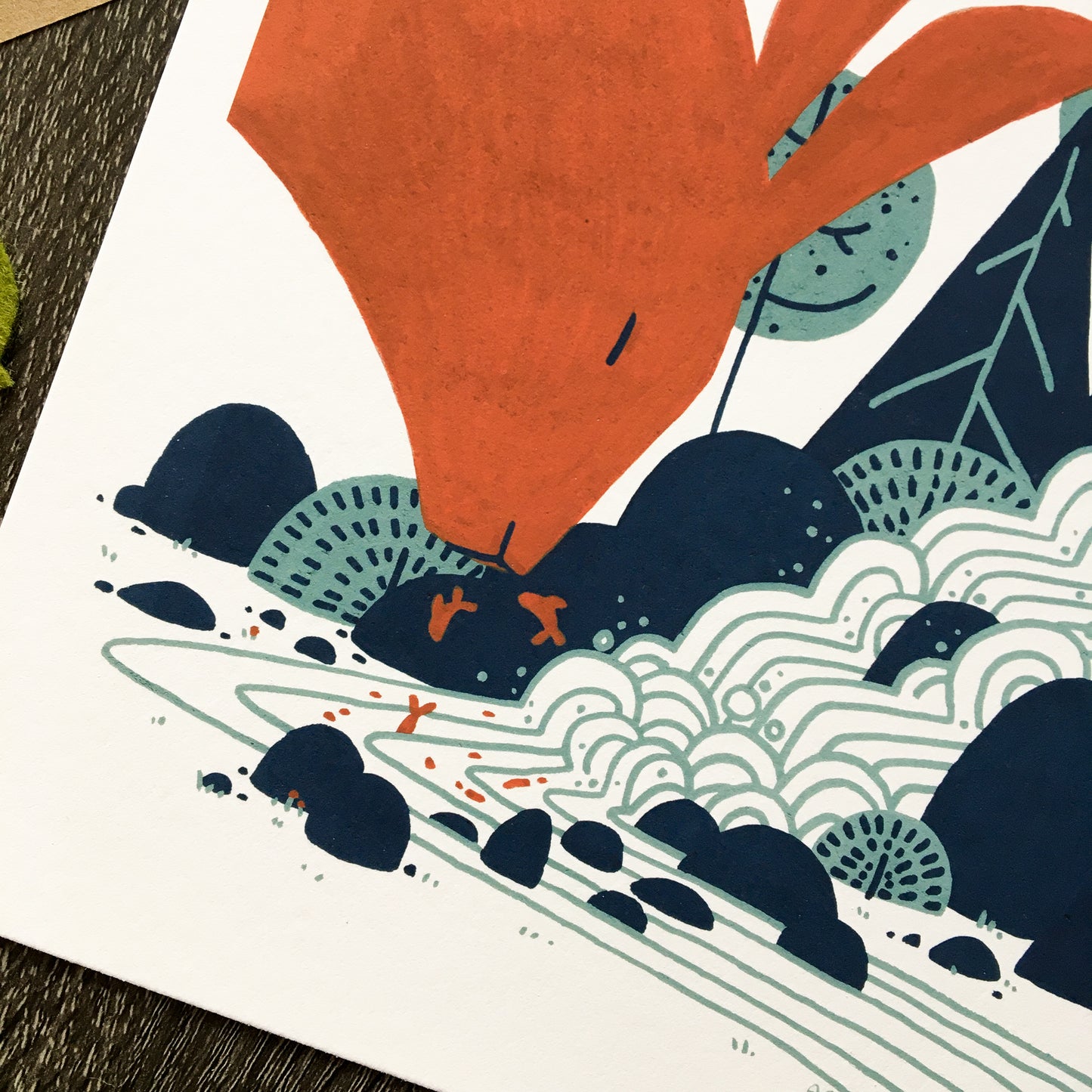red rabbit: down the river art print