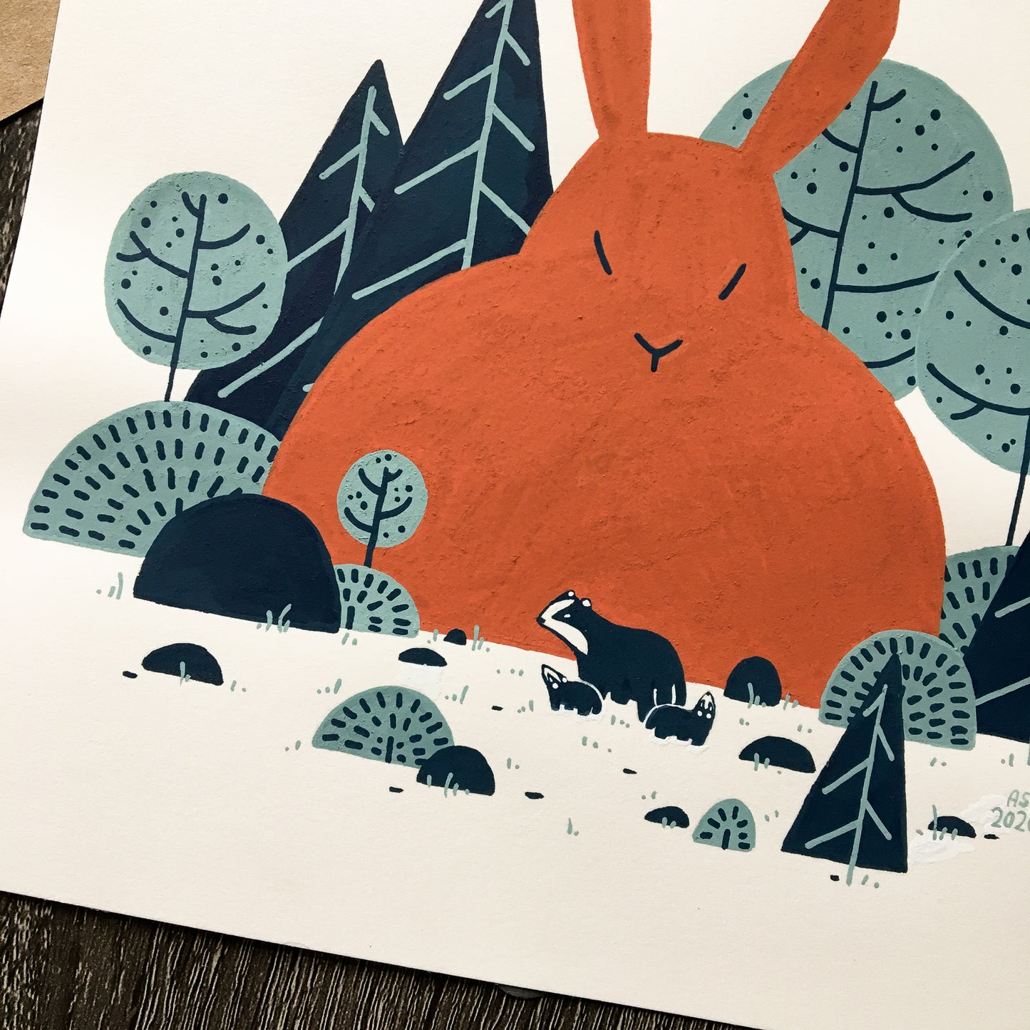 red rabbit: first meeting original art