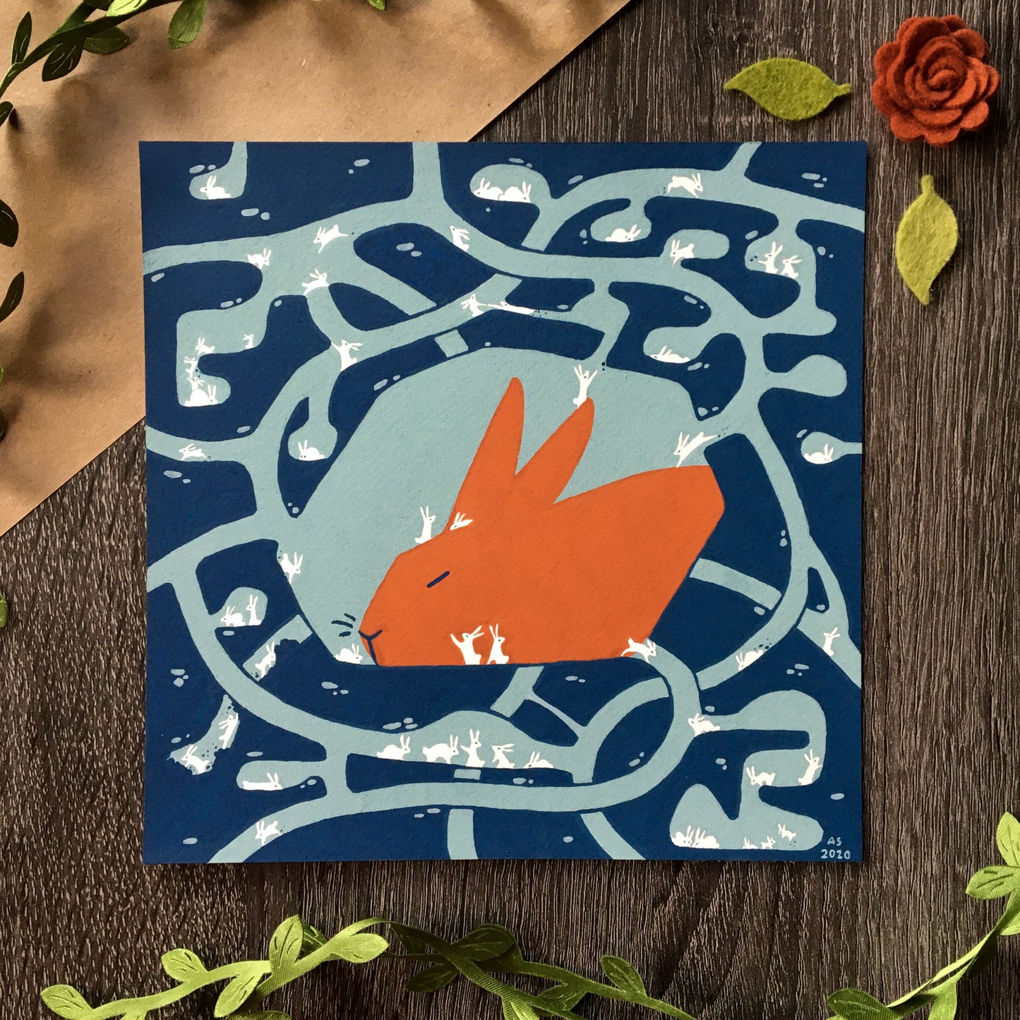 red rabbit: little city original art