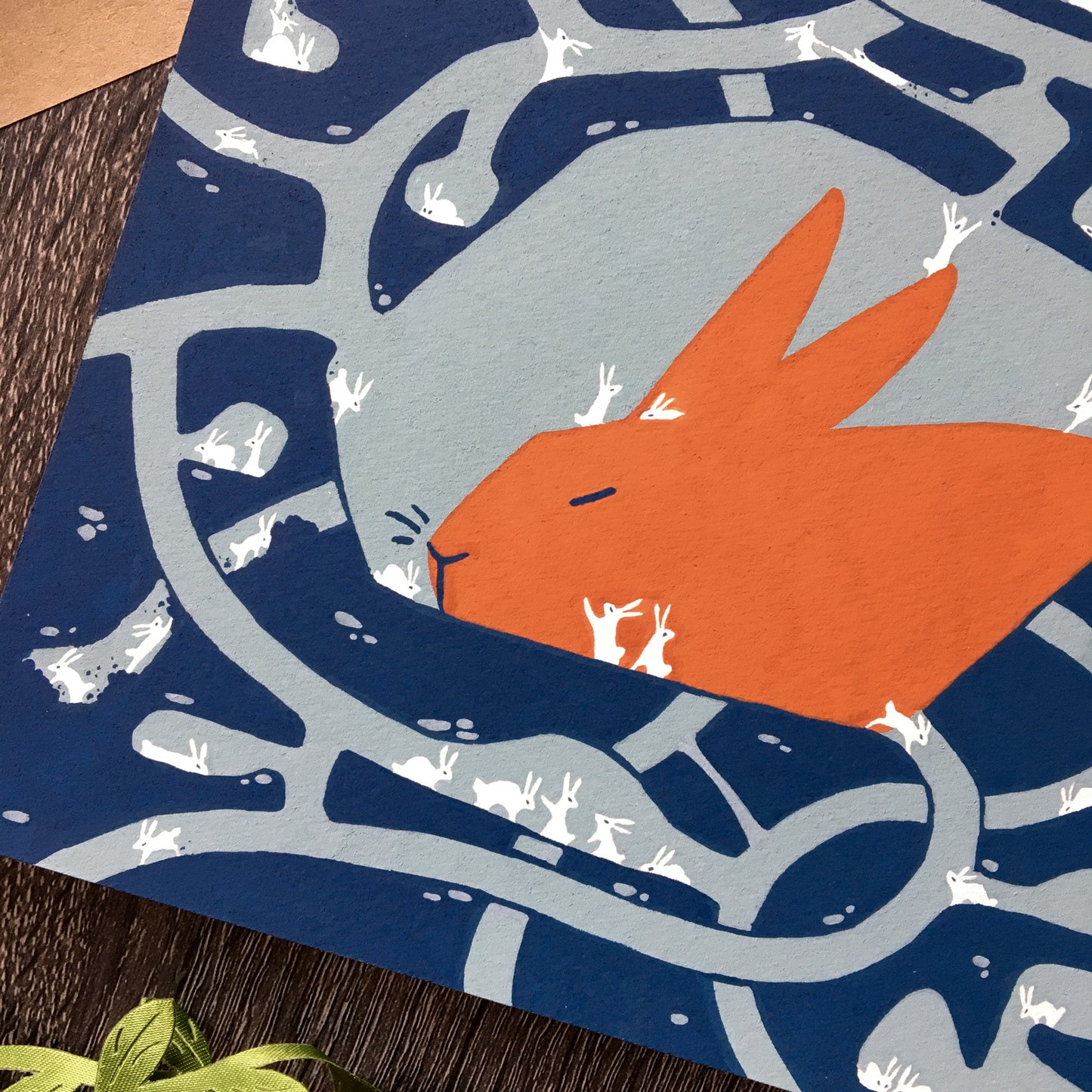 red rabbit: little city original art