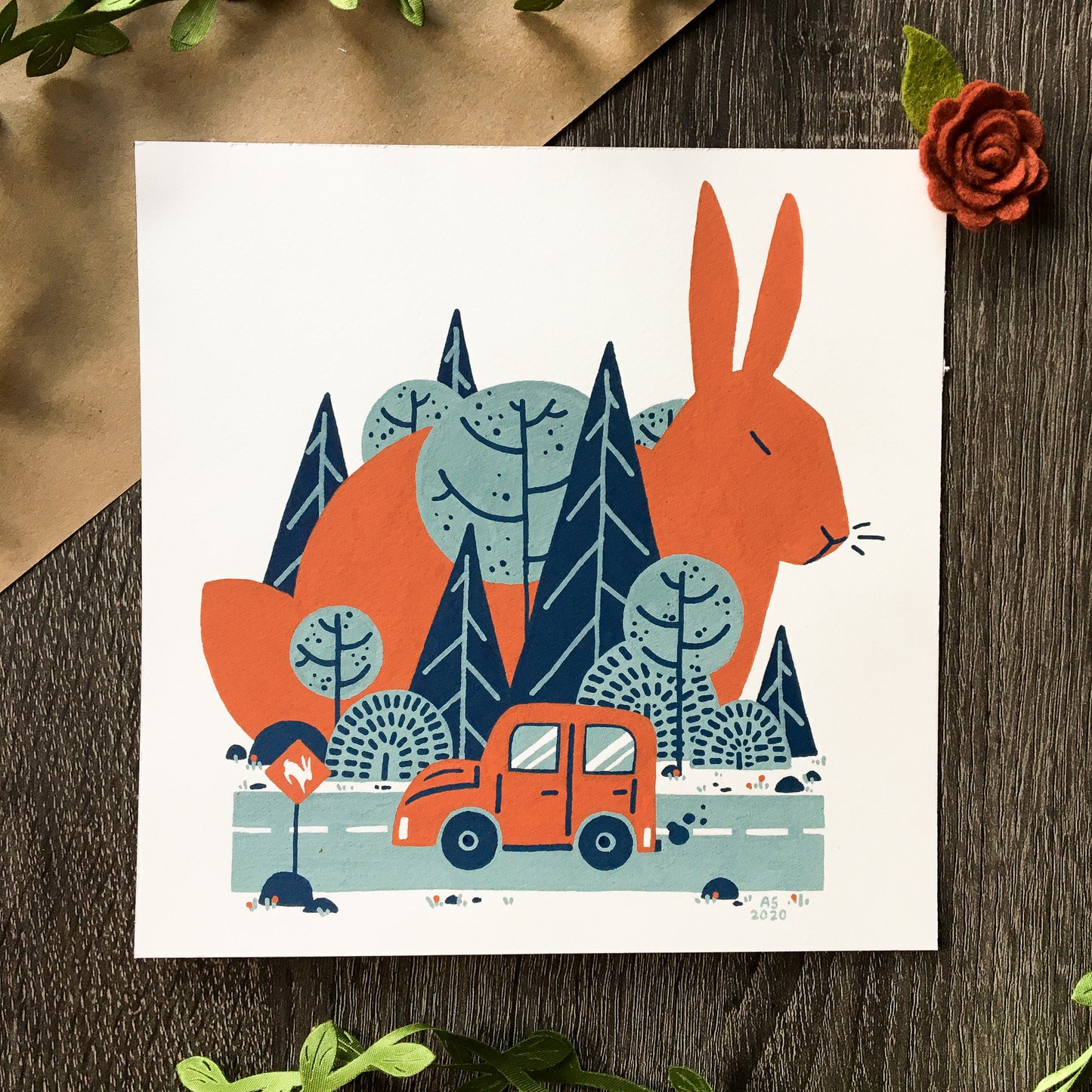 red rabbit: passing by original art