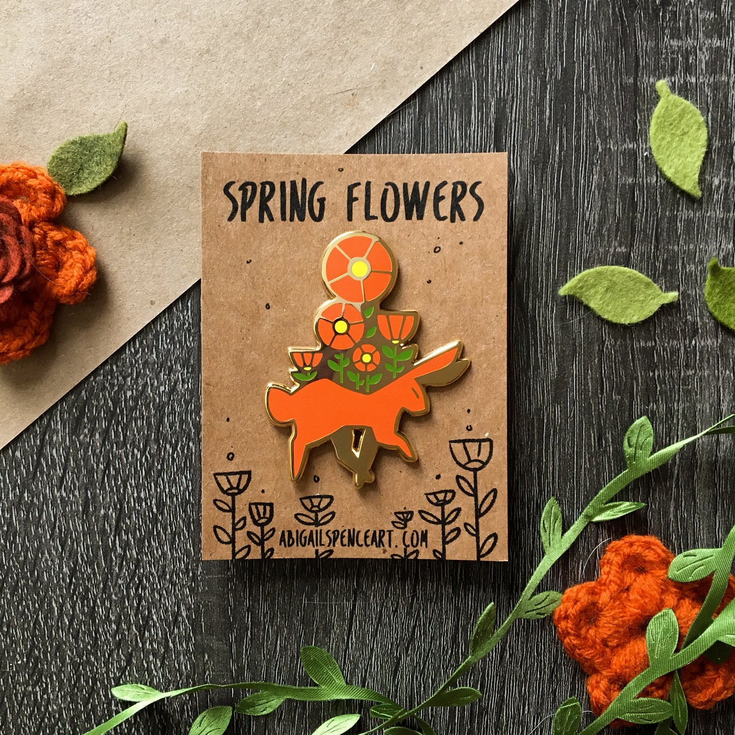 spring flowers enamel pin