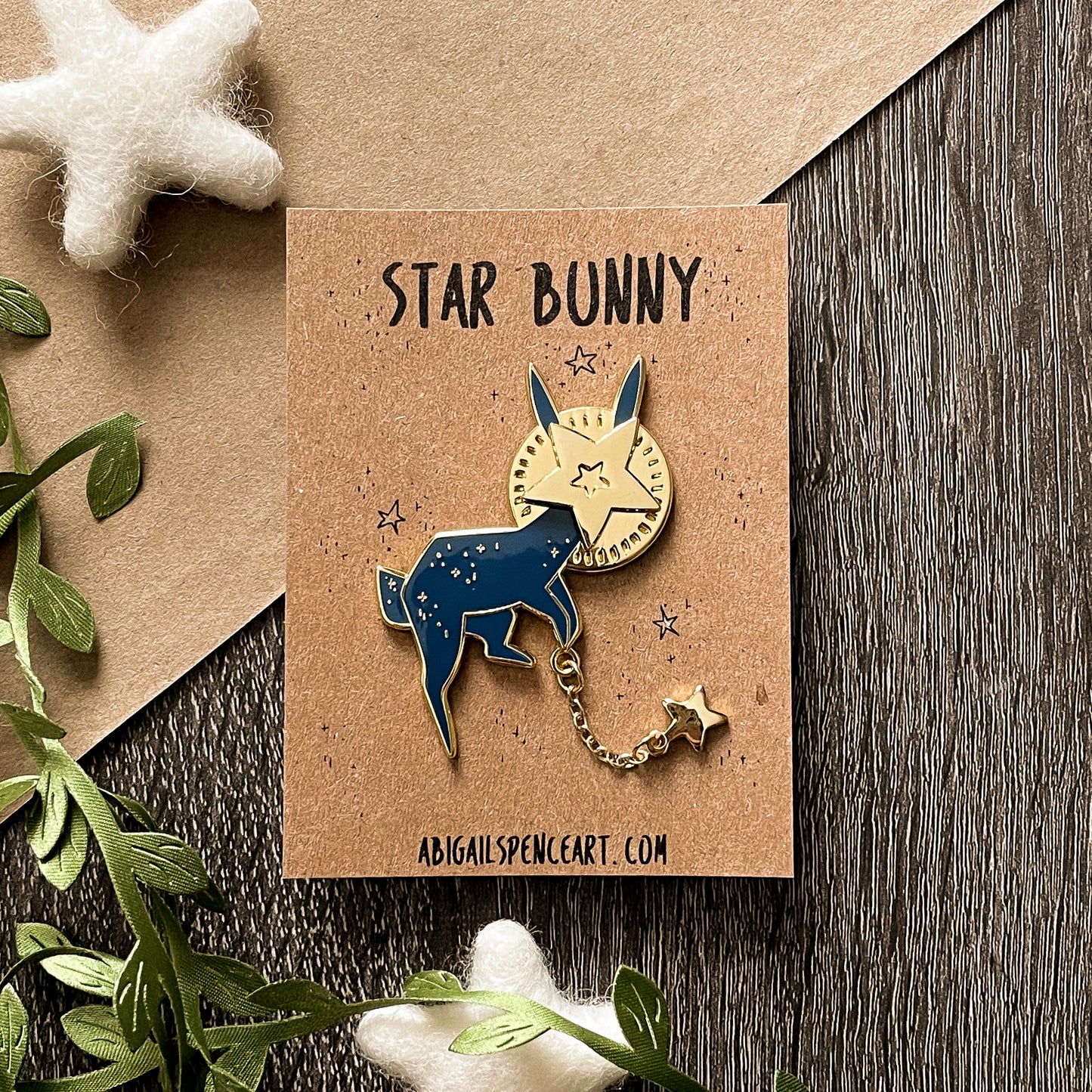 Star Bunny Enamel Pin
