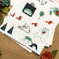 red rabbit sticker sheet