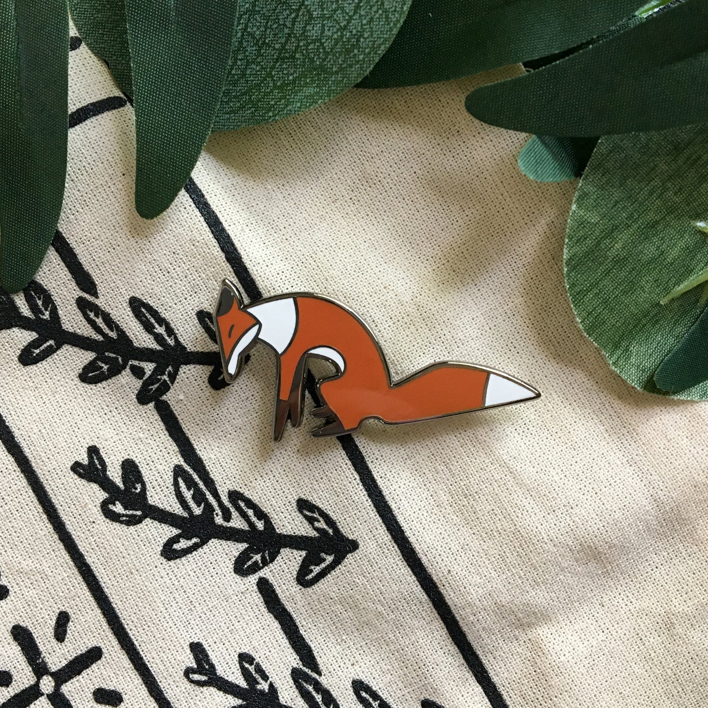 twin fox enamel pins